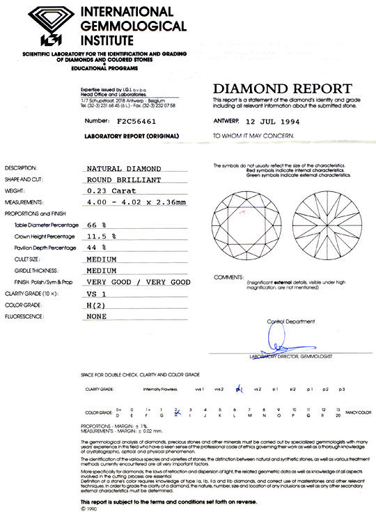 Foto 9 - Diamant, Brillant 0,23ct Wesselton Weiss H VS1 IGI, D5714