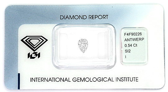 Foto 1 - Diamant Tropfen 0,54Carat Top Crystal SI2 IGI Gutachten, D6415