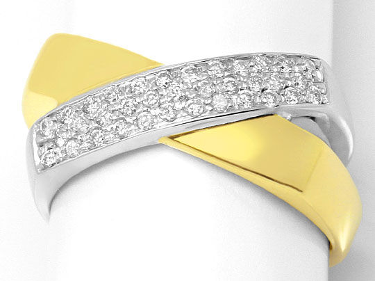 Foto 2 - Brillant-Diamant-Ring Super Design-Gelb Gold-Weißgold, S3936